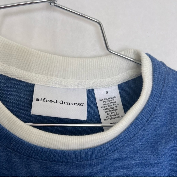 Alfred Dunner vintage grandma sweatshirt collar floral blue size small - Picture 3 of 3